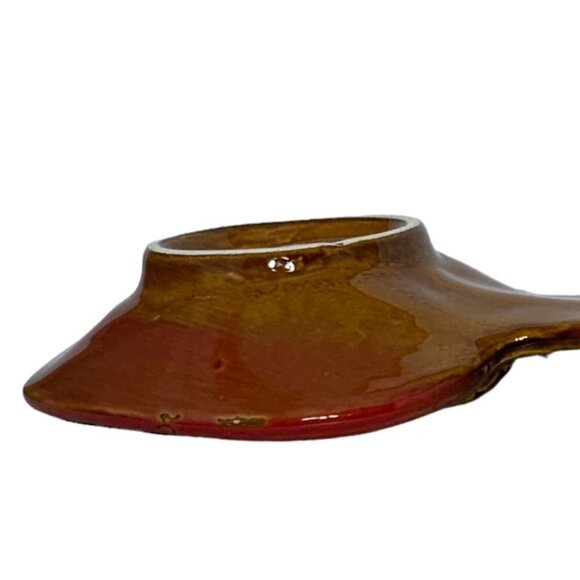 Apple Theme Spoon Rest Rich Rustic Harvest Apple Artisan Ceramic Hand Painted - Picture 12 of 16